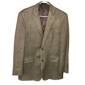 Michael Michael Kors men’s 100% silk green blazer sport coat (size 40L)